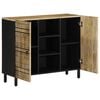 vidaXL Sideboard 90x33,5x75 cm Raues Mangoholz