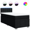 vidaXL Boxspringbett mit Matratze Schwarz 80x200 cm Stoff