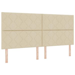 vidaXL Kopfteil Creme 200 cm Stoff