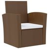 vidaXL 16-tlg. Garten-Lounge-Set mit Auflagen Poly Rattan Braun