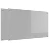 vidaXL K&uuml;chenr&uuml;ckwand 2 stk. Hellgrau 100 x 60 cm Geh&auml;rtetes Glas