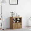 vidaXL LED-Sideboard Braun 60,5 x 37 x 67 cm Holzwerkstoff