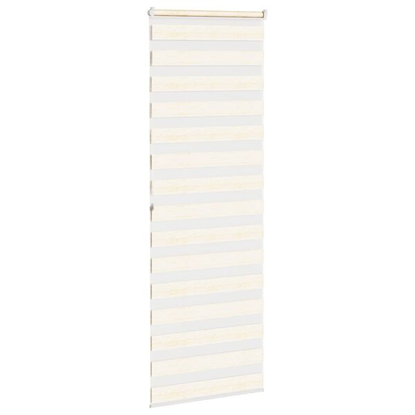 vidaXL Doppelrollo Marmorbeige 85x200 cm Stoffbreite 80,9 cm Polyester