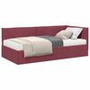 vidaXL Eckbettgestell mit Matratze 2 stk. Weinrot 80 x 200 cm Samt