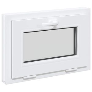 vidaXL Kellerfenster RISOR 60 x 40 cm PVC und Glas Wei&szlig;