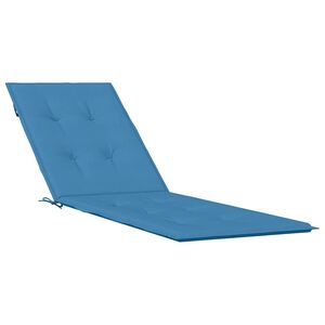 vidaXL Liegestuhl-Auflage Melange Blau (75+105) x 50 x 4 cm Stoff