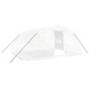 vidaXL Gew&auml;chshaus mit Stahlrahmen Wei&szlig; 20 m&sup2; 5x4x2,3 m