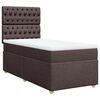 vidaXL Boxspringbett mit Matratze Dunkelbraun 80x200 cm Stoff