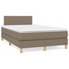 vidaXL Boxspringbett mit Matratze Taupe 120x190 cm Stoff