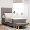 vidaXL Boxspringbett mit Matratze Taupe 100 x 200 cm Stoff