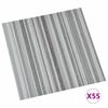 vidaXL Bodenplanken 55 pcs Hellgrau 5,11 m&sup2; PVC