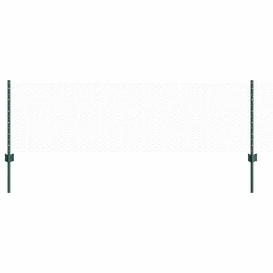 vidaXL Sechseckzaun mit Pfosten 25 x 0,6 m PVC-beschichteter Stahl