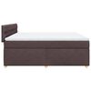 vidaXL Boxspringbett mit Matratze Dunkelbraun 180x200 cm Stoff