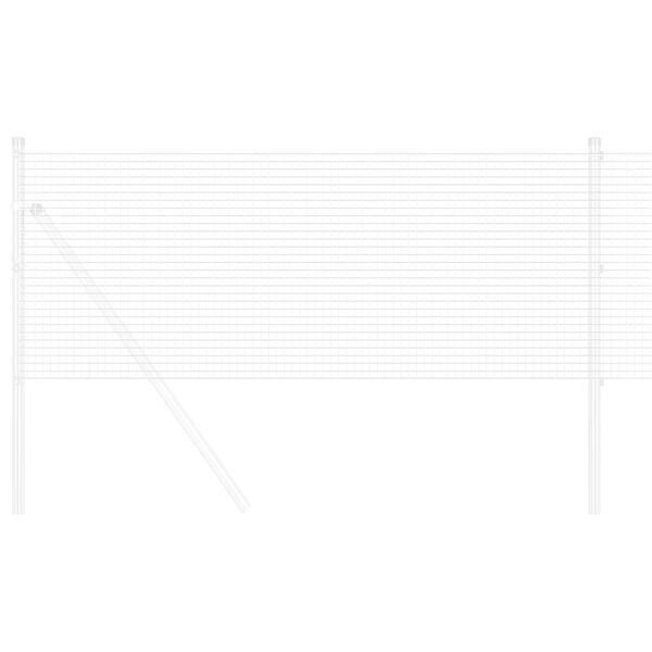 vidaXL Geschwei&szlig;ter Drahtzaun Silber 0,8 x 100 m