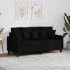 vidaXL 2-Sitzer-Sofa Schwarz 140 cm Stoff