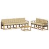 vidaXL Outdoor-Sofagarnitur 8 Stk. Wei&szlig; und Beige