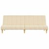 vidaXL Schlafsofa 2-Sitzer Creme Stoff