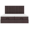 vidaXL Ottoman-Bett mit Matratzen Dunkelbraun 200x200 cm Stoff