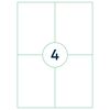 rillprint Selbstklebende Aufkleber Etiketten 105x148 mm 1000 Blatt Wei&szlig;