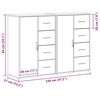 vidaXL Sideboard 2 pcs Artisan-Eiche 60 x 31 x 84 cm Holzwerkstoff