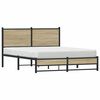 vidaXL Metallbett ohne Matratze Sonoma-Eiche 140x190 cm