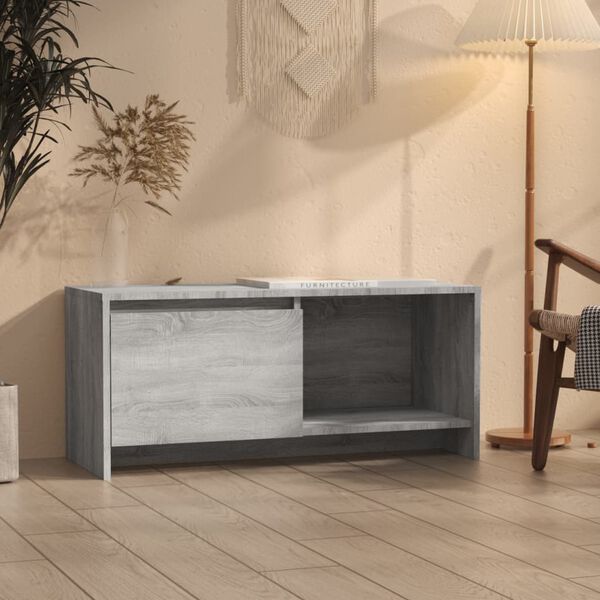 vidaXL TV-Schrank Grau Sonoma 90x35x40 cm Holzwerkstoff