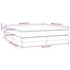 vidaXL Boxspringbett mit Matratze Hellgrau 160x200 cm Stoff