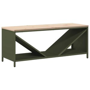 vidaXL Brennholzregal mit Holzplatte Olivgr&uuml;n 100,5x35,5x40 cm