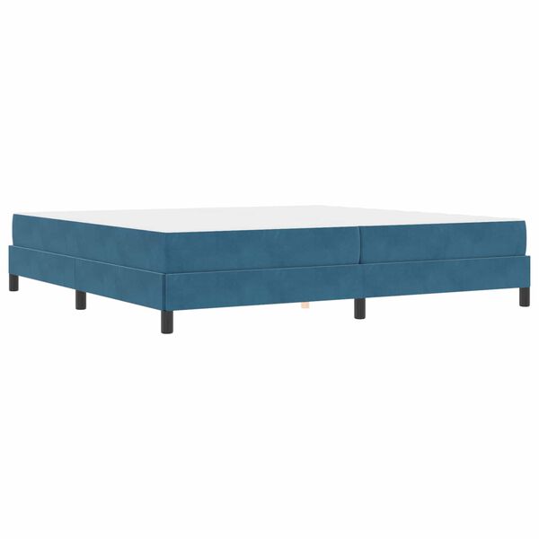 vidaXL Boxspringbett mit Matratze Dunkelblau 200 x 200 cm Stoff