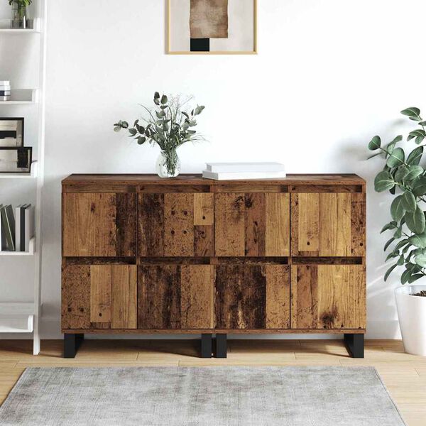 vidaXL Sideboard 2 pcs Altholz 60 x 35 x 70 cm