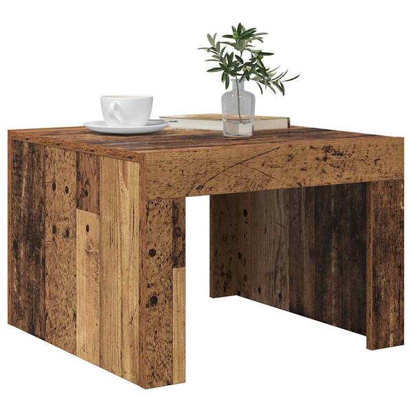 vidaXL Couchtisch Altholz 50 x 50 x 35 cm Holzwerkstoff