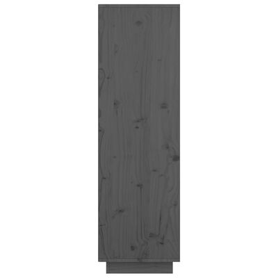 vidaXL Highboard Grau 74x35x117 cm Massivholz Kiefer
