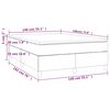 vidaXL Boxspringbett mit Matratze Dunkelblau 140x190 cm Samt