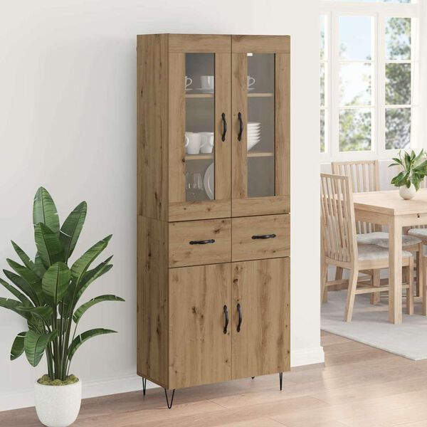 vidaXL Highboard Artisan-Eiche 69,5 x 34 x 90 cm Holzwerkstoff