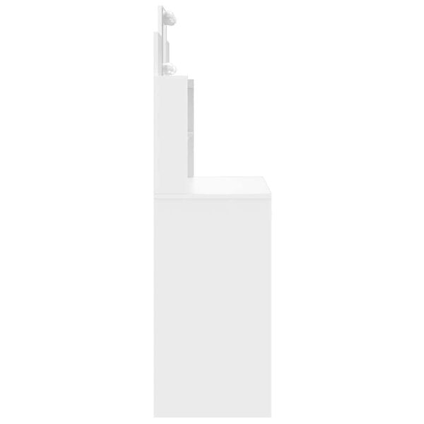 vidaXL Schminktisch mit LED-Leuchten Wei&szlig; 96x40x142 cm