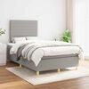 vidaXL Boxspringbett mit Matratze Hellgrau 120x190 cm Stoff