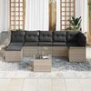 vidaXL Gartensofa-set mit Kissen 8 pcs Hellgrau Poly-Rattan
