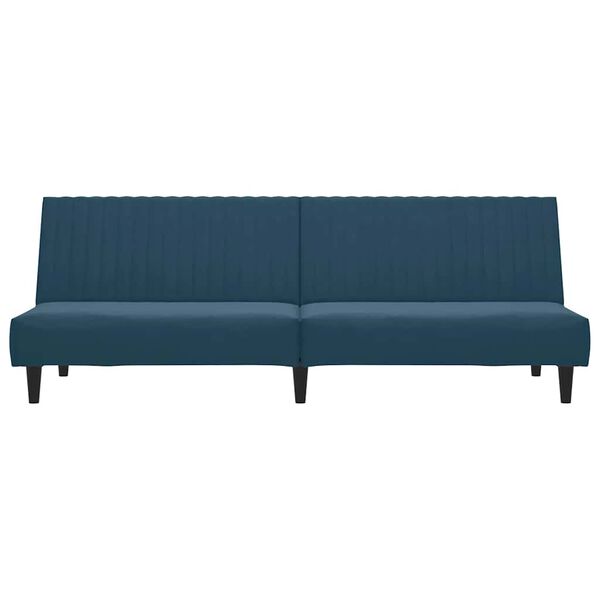 vidaXL Schlafsofa 2-Sitzer Blau Samt