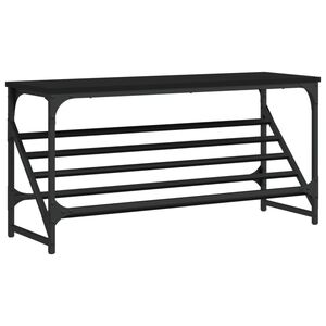 vidaXL Schuhregal Schwarz 90x30x45 cm Holzwerkstoff