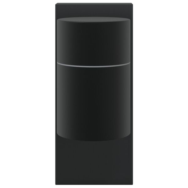 vidaXL Außenwandlampen 2 pcs Schwarz 6,5 x 10,5 x 16 cm Edelstahl