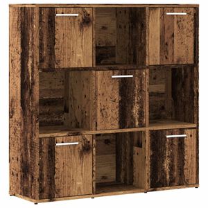 vidaXL B&uuml;cherregal Altholz-Optik 90x28x90 cm Holzwerkstoff