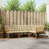 vidaXL Outdoor-Sofagarnitur mit Kissen 4 pcs Natur und Beige