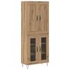 vidaXL Highboard Artisan-Eiche 69,5 x 34 x 180 cm Holzwerkstoff