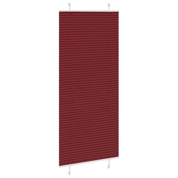 vidaXL Plissee Bordeauxrot 85x200 cm Stoffbreite 84,4 cm Polyester