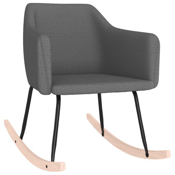 vidaXL Schaukelstuhl Dunkelgrau Stoff