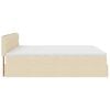 vidaXL Ottoman-Bett mit Matratze Creme 200x200 cm Stoff