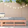 vidaXL Gartenhocker mit Kissen 2 Stk. Massivholz Douglasie