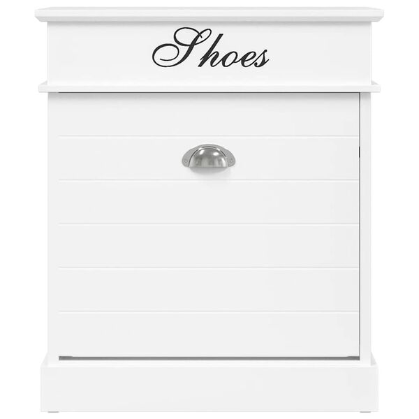 vidaXL Schuhschrank Wei&szlig; 50 x 28 x 58 cm Paulownia Holz