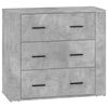 vidaXL Sideboards 3 Stk. Betongrau Holzwerkstoff