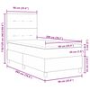 vidaXL Boxspringbett mit Matratze mit LED Schwarz 90 x 200 cm Stoff